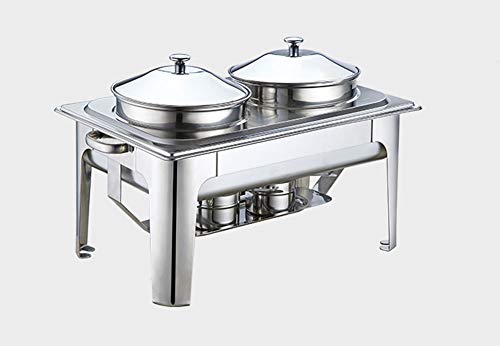 RSHJD Estufa Buffet de Acero Inoxidable, Calefacción Eléctrica, Estufa de Desayuno Del Hotel, Utensilios De Cocina Restaurantes, Fiestas, Eventos, Banquetes Familiares