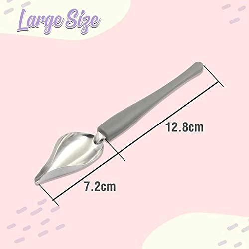 RSMAO 2 Piezas DIY Saucier Drizzle Spoons Cuchara de decoración de Acero Inoxidable, Pintura de Salsa de precisión culinaria Profesional Cuchara de café para postres (S + L)