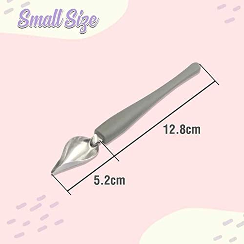 RSMAO 2 Piezas DIY Saucier Drizzle Spoons Cuchara de decoración de Acero Inoxidable, Pintura de Salsa de precisión culinaria Profesional Cuchara de café para postres (S + L)