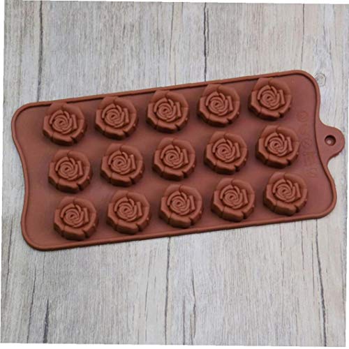 ruanxiangdong Torta del Molde De Silicona Antiadherente 15 Rose Agujeros Forma Pasta De Azúcar del Chocolate del Molde Que Hace La Torta para El Hogar De La Hornada por Los Amantes De La Hornada