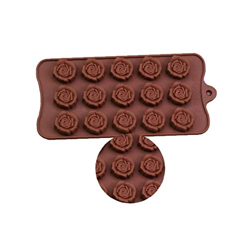 ruanxiangdong Torta del Molde De Silicona Antiadherente 15 Rose Agujeros Forma Pasta De Azúcar del Chocolate del Molde Que Hace La Torta para El Hogar De La Hornada por Los Amantes De La Hornada
