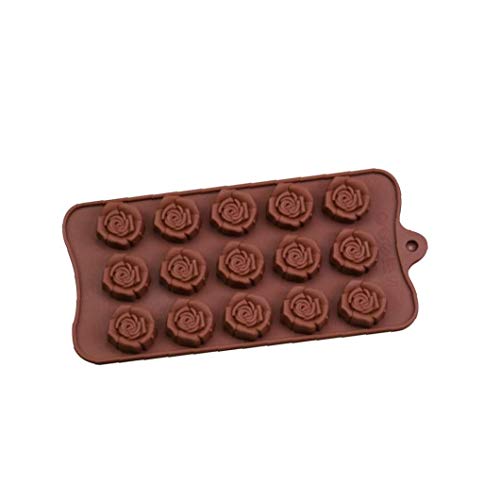 ruanxiangdong Torta del Molde De Silicona Antiadherente 15 Rose Agujeros Forma Pasta De Azúcar del Chocolate del Molde Que Hace La Torta para El Hogar De La Hornada por Los Amantes De La Hornada