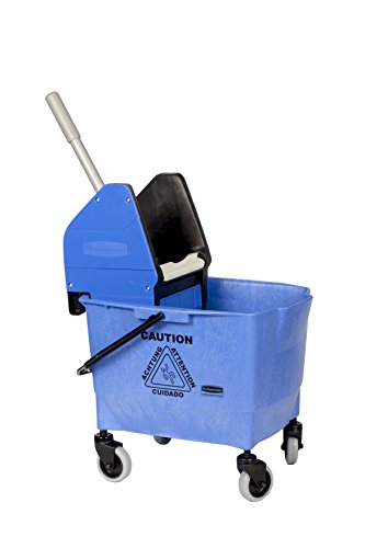Rubbermaid Commercial Products R014155 Cubo de Limpieza con Prensa, Plástico, Capacidad de 25 L, Azul
