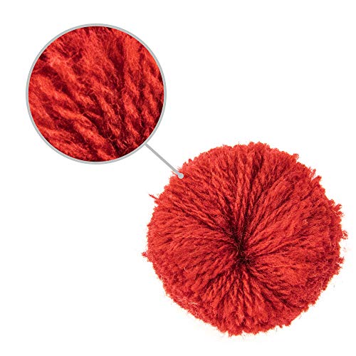 RUBY - Pompones de bola para manualidades, proyectos escolares, bricolages, DIY, costura (Rojo, Ø30mm)