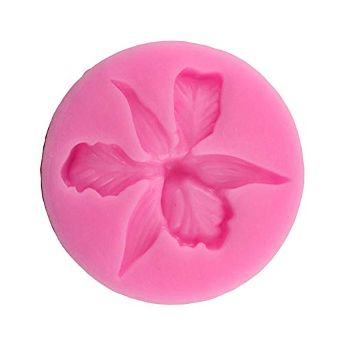 Ruby569y Moldes de silicona para galletas, galletas, galletas, pasteles, orquídeas, cupcakes, fondant, decoración de tartas, utensilios para hornear, bricolaje, color rosa