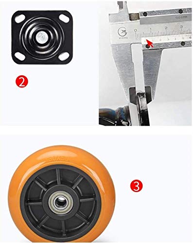 Ruedas para muebles Caster, Rueda universal Smooth resistente al desgaste doble rodamiento Diseño Anti-bobinado grueso de la placa inferior de poliéster amoníaco de las ruedas 3, 4 Estilos Tamaños XJJ
