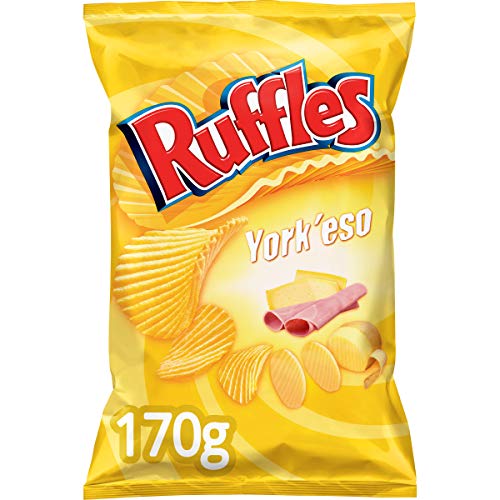 Ruffles - Patatas Fritas con Sabor a Jamón y Queso - 170 gr