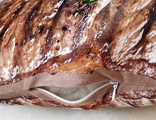 RUGUOAI Simulación Creativa 3D Carne Roja De Felpa De Juguete Asado Pato Asado Comida Snack Almohada. Los 45 * 25cm Pollo a la Parrilla.