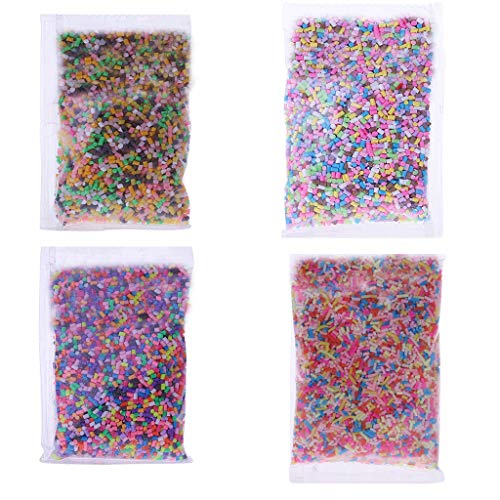 ruiruiNIE Plastic Rainbow Sprinkles Fluffy Clay Mud DIY Slime Accesorios Color Mutil
