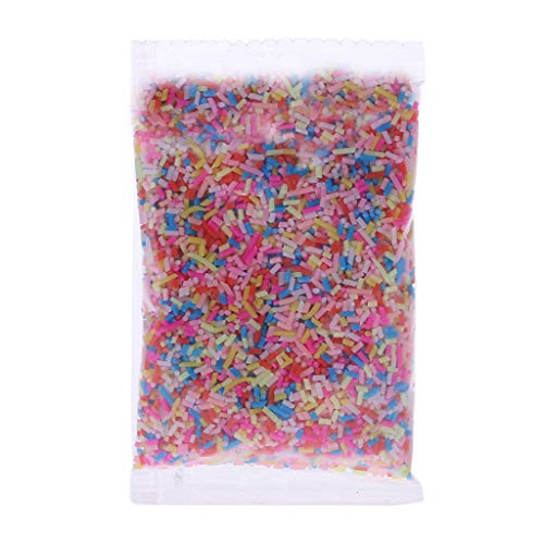 ruiruiNIE Plastic Rainbow Sprinkles Fluffy Clay Mud DIY Slime Accesorios Color Mutil