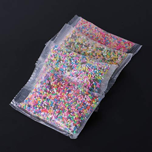 ruiruiNIE Plastic Rainbow Sprinkles Fluffy Clay Mud DIY Slime Accesorios Color Mutil