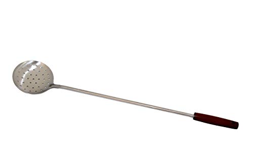rukauf - Espumadera (60 cm de Largo, 9,2 cm de diámetro, Mango de Madera)