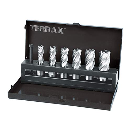Ruko Terrax Juego vástago Weldon 19 mm de 7 Piezas (6 Brocas Huecas + 1 guía-expulsor)