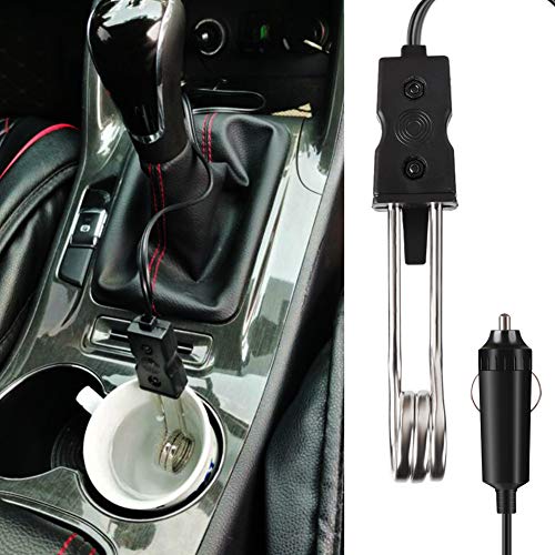 RUNGAO - Calentador de Inmersión de Coche Portátil (12 V, para Té, café, Agua y Calefacción Eléctrica)