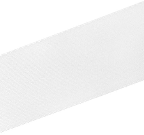 RUSPEPA 50 mm Cinta De Raso De Doble Cara Ancha - 9 Metro (029 Blanco)