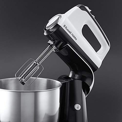 Russell Hobbs Horizon - Batidora Amasadora (Batidora de Mano, 350 W, Varillas y Ganchos, Cuenco, Blanco) - ref. 24680-56