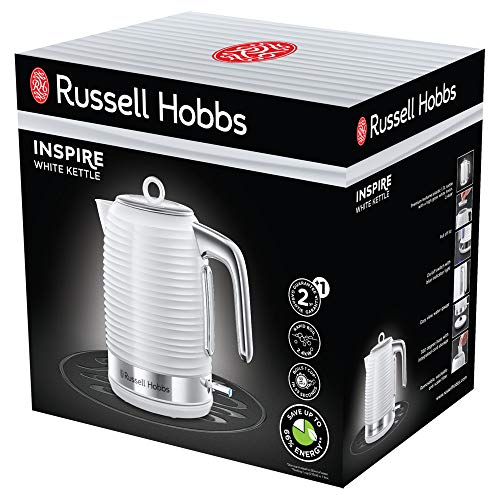 Russell Hobbs Inspire Blanco - Hervidor de Agua (Eléctrico, 17 l, 2400 W, Blanco) - ref. 24360-70