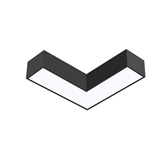 RXM Luces de techo LED Creativo Nordic Simple Pasillo Moderno Pasillo Herramientas Canal Inicio Geometría Acrílico Negro Blanco Lámparas de techo (Color : Negro)