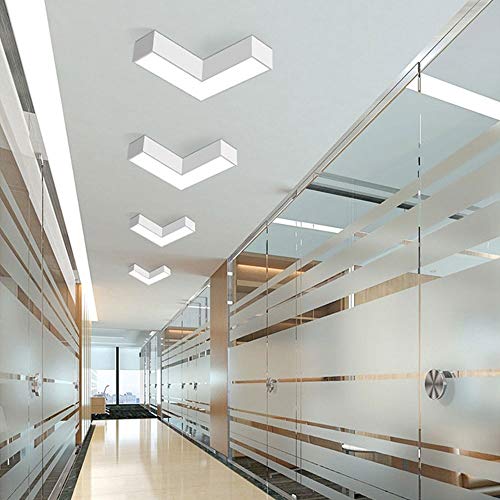 RXM Luces de techo LED Creativo Nordic Simple Pasillo Moderno Pasillo Herramientas Canal Inicio Geometría Acrílico Negro Blanco Lámparas de techo (Color : White)