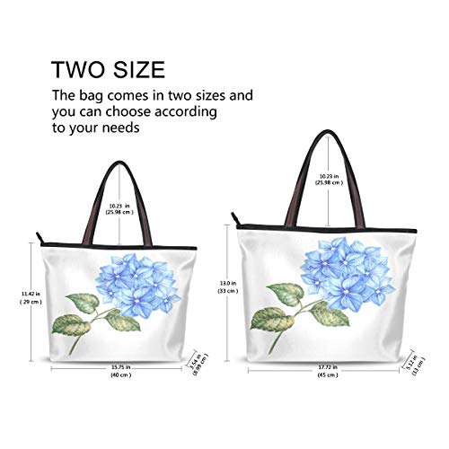 RXYY - Bolso de mano para mujer, diseño de flores de hortensia, color Multicolor, talla Medium