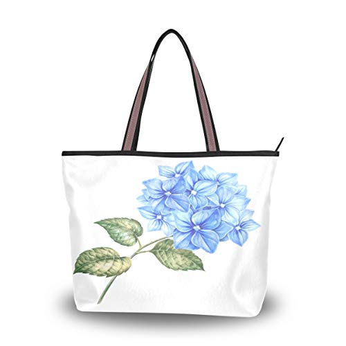 RXYY - Bolso de mano para mujer, diseño de flores de hortensia, color Multicolor, talla Medium