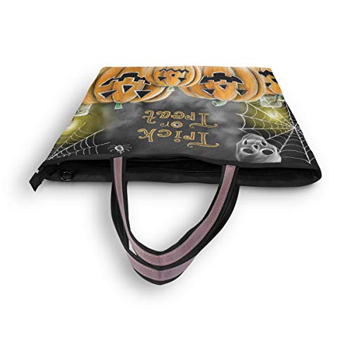 RXYY Happy Halloween Calabaza Azúcar Calavera Bolsos y Monedero para Mujer Bolsa de Mano Gran Capacidad Asa Superior Shopper Bolso de Hombro, color Multicolor, talla Large