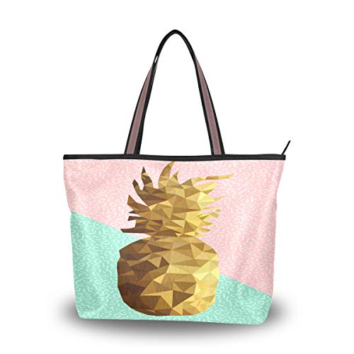 RXYY Verano Piña Imprimir Bolsos y Monedero para Mujeres Bolso de Mano Gran Capacidad Asa Superior Shopper Bolso de Hombro, color Multicolor, talla Large