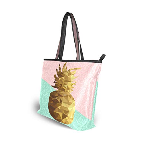 RXYY Verano Piña Imprimir Bolsos y Monedero para Mujeres Bolso de Mano Gran Capacidad Asa Superior Shopper Bolso de Hombro, color Multicolor, talla Large