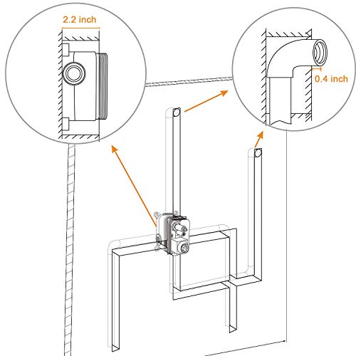 S R SUNRISE Sistema de Ducha de níquel Cepillado para Cuarto de baño, Moderna tecnología Air Injection, Cabezal de Ducha Cuadrado de 12", fácil instalación, Respetuoso con el Medio Ambiente