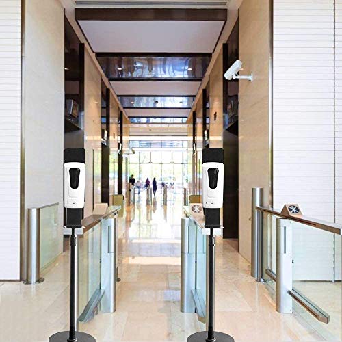 S SMAUTOP Soporte dispensador de jabón, Sistema automático de estación dispensadora de desinfectante de Manos Dispensador de rociado de líquido sin Contacto Soporte