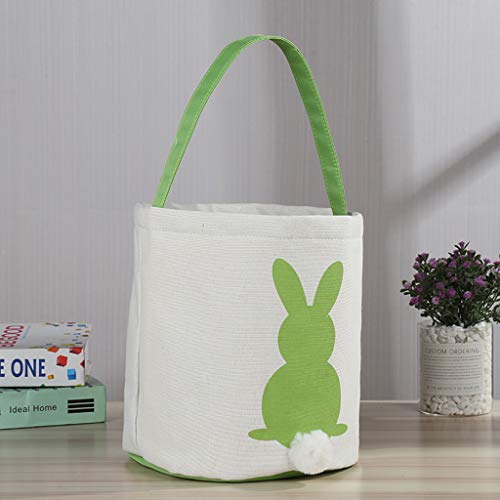 S-TROUBLE Huevo de Pascua Conejo Conejo Tail Basket Bolsa de Transporte de Lona Bolso de Mano Celebración de Vacaciones Decoración de Fiesta