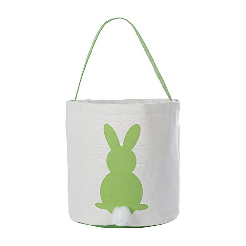 S-TROUBLE Huevo de Pascua Conejo Conejo Tail Basket Bolsa de Transporte de Lona Bolso de Mano Celebración de Vacaciones Decoración de Fiesta