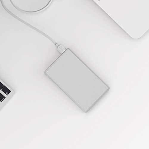 Sabrent Caja Ultra Slim USB 3.0 a 2.5 Pulgadas SATA Disco Duro Externo de Aluminio [Optimizado para SSD, Soporte UASP SATA III] Plata (EC-UM30)
