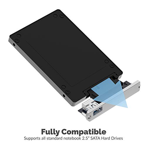 Sabrent Caja Ultra Slim USB 3.0 a 2.5 Pulgadas SATA Disco Duro Externo de Aluminio [Optimizado para SSD, Soporte UASP SATA III] Plata (EC-UM30)