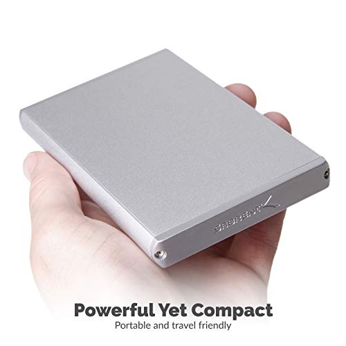 Sabrent Caja Ultra Slim USB 3.0 a 2.5 Pulgadas SATA Disco Duro Externo de Aluminio [Optimizado para SSD, Soporte UASP SATA III] Plata (EC-UM30)