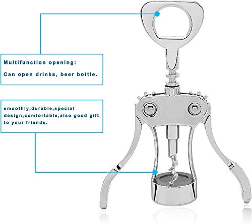 Sacacorchos Profesional Abridor de Vino-Acero Inoxidable Abridor de Botellas,Abrebotellas Vino,Para Los Amantes del Vino o Camareros