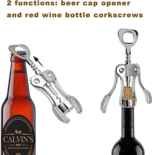 Sacacorchos Profesional Abridor de Vino-Acero Inoxidable Abridor de Botellas,Abrebotellas Vino,Para Los Amantes del Vino o Camareros