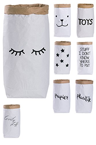 Saco de papel, bolsa de papel, manualidades, Marrón y Blanco