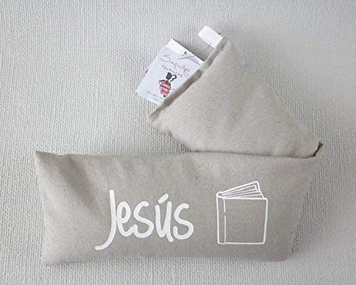 Saco térmico de semillas personalizado"tela lisa". También conocido como cojín térmico. Un producto 100% natural. Rellenos de semillas de trigo y hierbas aromáticas. Regalo original y hecho a mano