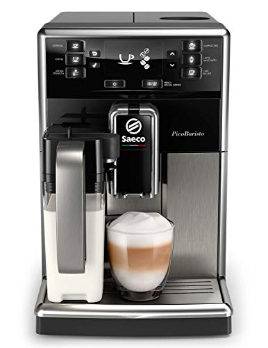 Saeco súper automática SM5479/10 Cafetera (Independiente, Máquina Espresso, 1,8 L, Granos, café molido, Molinillo Integrado, Negro, Acero Inoxidable), 1850 W, 1.8 litros