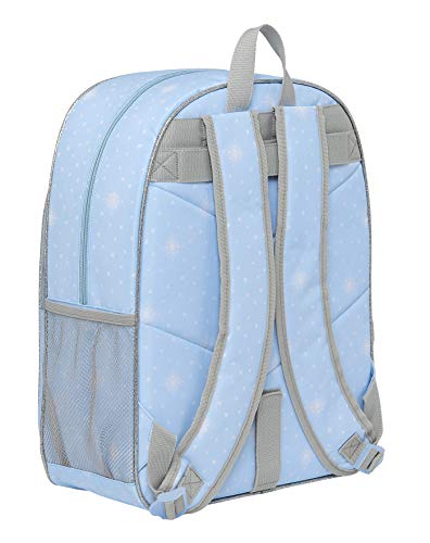 Safta 612015180 Mochila grande adaptable a carro Frozen II, Azul Claro lata, Mochila escolar