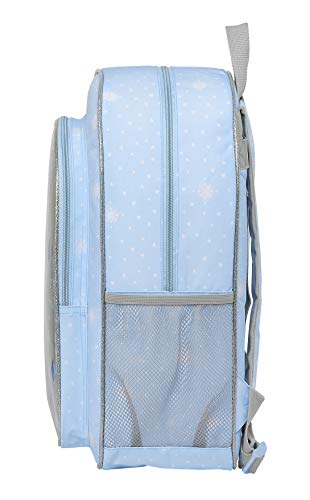 Safta 612015180 Mochila grande adaptable a carro Frozen II, Azul Claro lata, Mochila escolar