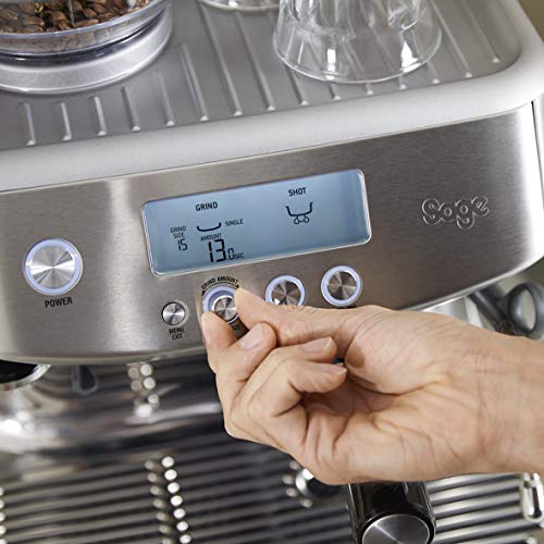 SAGE SES878BTR the Barista Pro, Cafetera espresso, Cappuccinatore, 15 Bar, Acero Inoxidable