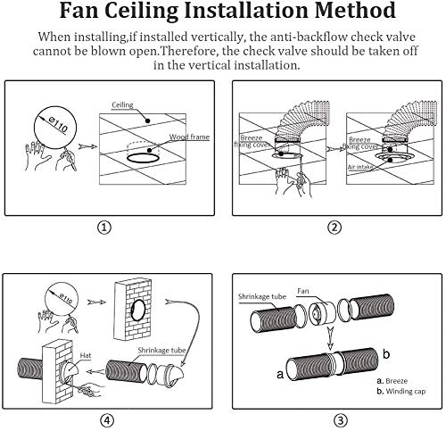 SAILFLO Ventilador en línea conducto de 6 escape Ventilación con válvula de retención anti-reflujo 188CFM 220V-240V 18W para invernadero Baño de mascotas Tienda campaña Sótano Ático Cocina (6"/150mm)
