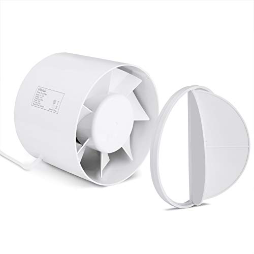 SAILFLO Ventilador en línea conducto de 6 escape Ventilación con válvula de retención anti-reflujo 188CFM 220V-240V 18W para invernadero Baño de mascotas Tienda campaña Sótano Ático Cocina (6"/150mm)