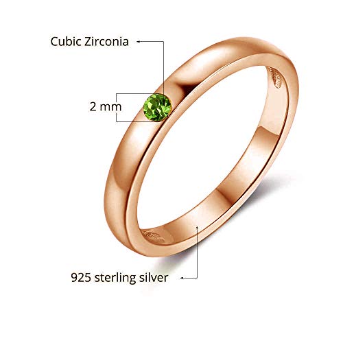 sailor thunder Anillo con Nombre Grabado Joyas por Encargo 1 Nombre y 1 Anillo de Piedra Natal Anillos Personalizados de Plata de Ley 925