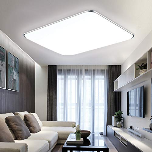 SAILUN 48W LED Blanco Frío Moderno Lámpara De Techo Lámpara De Techo Pasillo Salón Dormitorio De La Lámpara Ahorro De Energía De La Cocina 50HZ Luz 85V-265V (Blanco Frío)