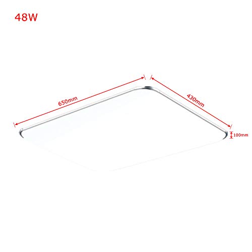SAILUN 48W LED Blanco Frío Moderno Lámpara De Techo Lámpara De Techo Pasillo Salón Dormitorio De La Lámpara Ahorro De Energía De La Cocina 50HZ Luz 85V-265V (Blanco Frío)