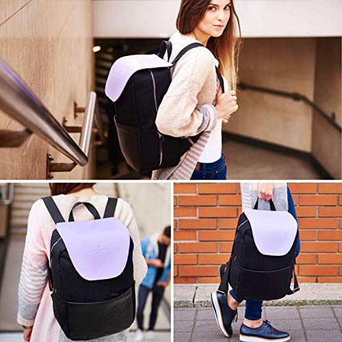 Saint Maniero Moderna mochila para mujer uso diario, para los estudios o para el trabajo – Espacio para el portátil, carpetas y mucho más – disponible en los colores de moda (Capuchino)
