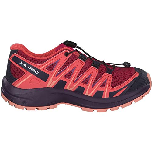 Salomon XA Pro 3D J, Zapatillas de Trail Running Unisex Niños, Rojo/Naranja (Cerise/Dubarry/Peach Amber), 34 EU